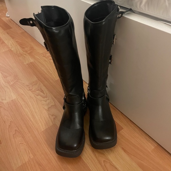 FAUX LEATHER BIKER BOOTS - Picture 3 of 5